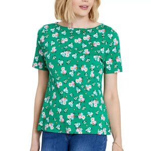 Charter Club Cotton Gingham Boat-Neck Top, Brt Myrtle Cmb -> 3 for 15 Deal